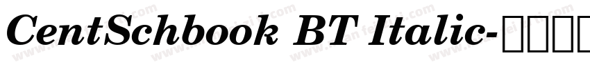 CentSchbook BT Italic字体转换